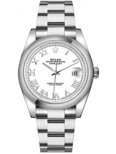 Rolex Datejust 36 White Dial Roman Numerals Men's Watch 126200