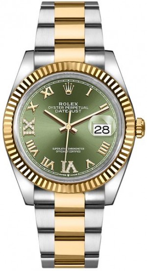 Rolex Datejust Green Dial Women's Watch 126233