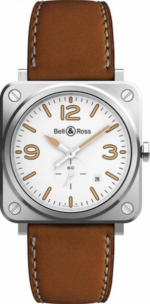 Bell & Ross Aviation Instruments White Dial Men's Watch BRS-WHERI-ST-SCA