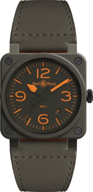 Bell & Ross Instruments Men's Pilot Watch BR0392-KAO-CE/SCA