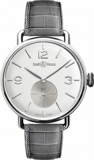 Bell & Ross Vintage Silver Dial Men's Luxury Watch WW1 BRWW1-ME-AG-OP/SCR