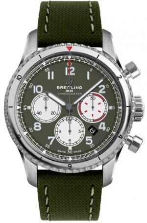 Breitling Aviator 8 Curtiss Warhawk Green Dial Men's Watch AB01192A1L1X1