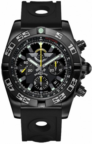 Breitling Chronomat 44 Jet Team Men's Blacksteel Watch MB01109L/BD48-227S