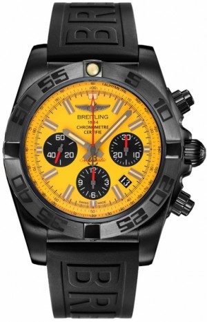 Breitling Chronomat 44 Blacksteel Yellow Dial Men's Watch MB0111C3/I531-262S