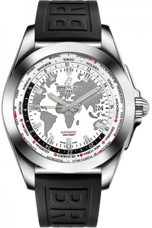 Breitling Galactic Unitime White Dial Men's Watch WB3510U0/A777-152S