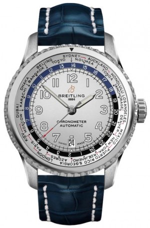 Breitling Aviator 8 Unitime 43mm Silver Dial Men's Watch AB3521U01G1P2