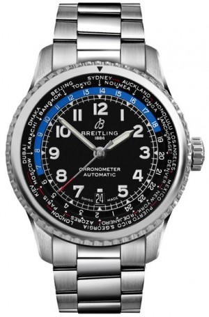 Breitling Aviator 8 B35 Unitime 43mm Men's Watch AB3521U41B1A1