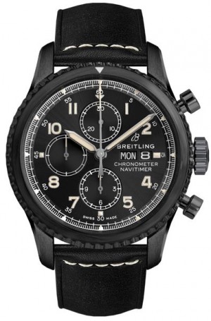 Breitling Navitimer 8 Chronograph 43 Black Steel Men's Watch M1331410/BG67-487X