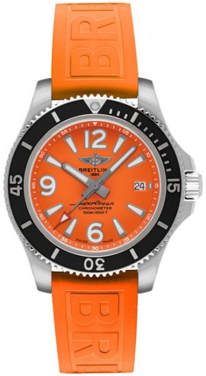 Breitling Superocean Automatic 36 Orange Dial Women's Watch A17316D71O1