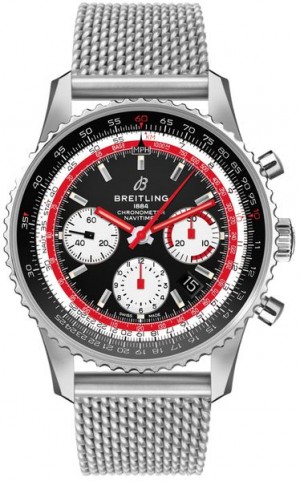 Breitling Navitimer B01 Chronograph 43 Swissair Steel Watch AB01211B1B1A1 / 154A
