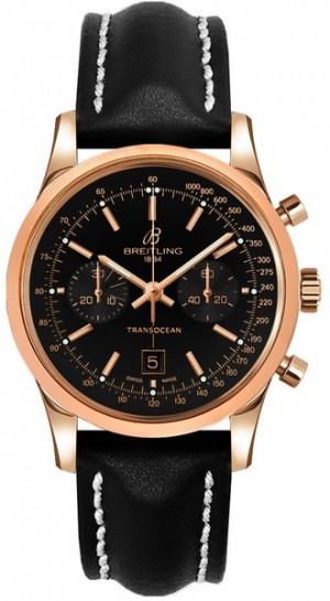 Breitling Transocean Chronograph 38 Gold Luxury Men's Watch R4131012/BC07-428X
