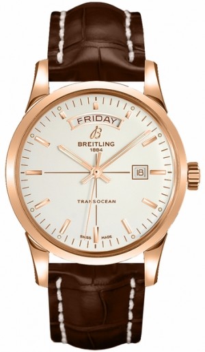 Breitling Transocean Day Date Mercury Silver Dial Men's Watch R4531012/G752-737P