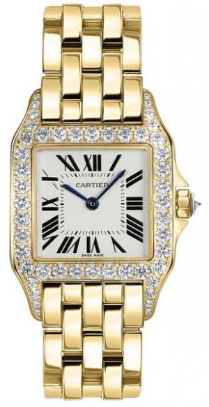 Cartier Santos Demoiselle Solid 18k Yellow Gold Women's Watch WF9002Y7