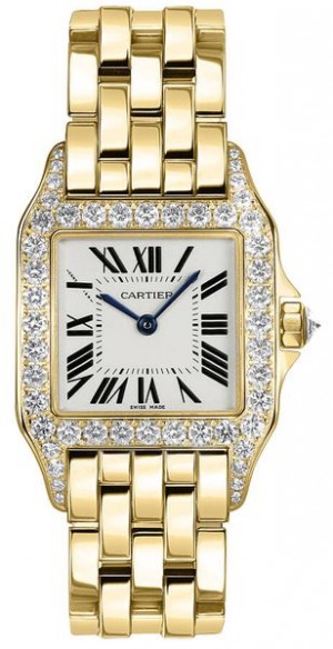 Cartier Santos Demoiselle Solid 18k Yellow Gold Women's Watch WF9002Y7