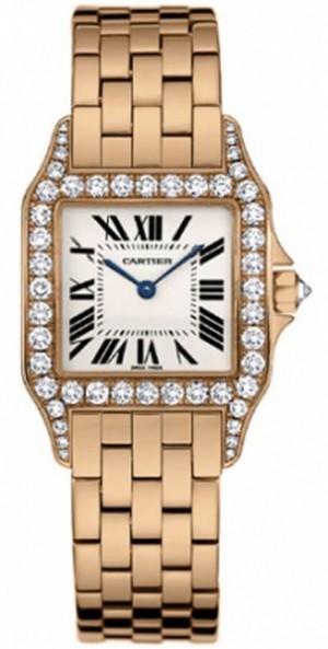 Cartier Santos Demoiselle 18k Rose Gold Women's Watch WF9007Z8