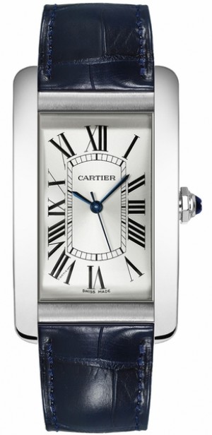 Cartier Tank Americaine Silver Dial Men's Casual Watch WSTA0018