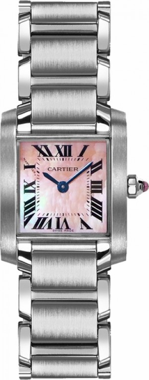 Cartier Tank Francaise Pink Pearl Petite Women's Watch W51028Q3