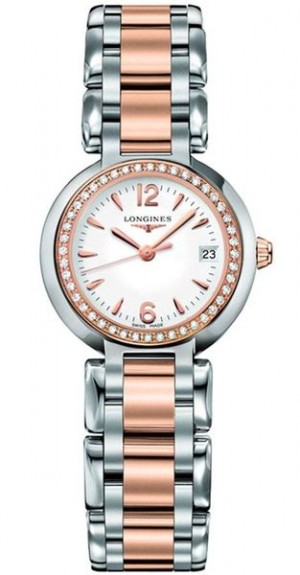 Longines PrimaLuna White Dial & Diamond Ladies Watch L8.110.5.19.6