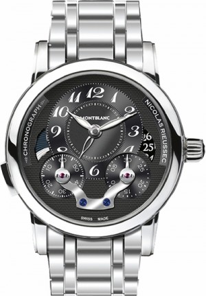 MontBlanc Nicolas Rieussec Black Dial Men's Automatic Chronograph Watch 109996