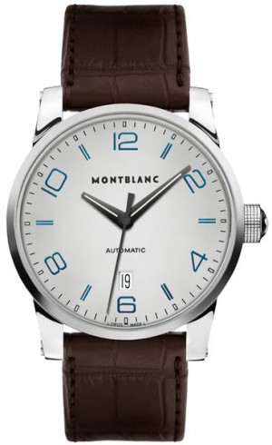MontBlanc TimeWalker Date Silver Dial Men's Dress Watch 110338