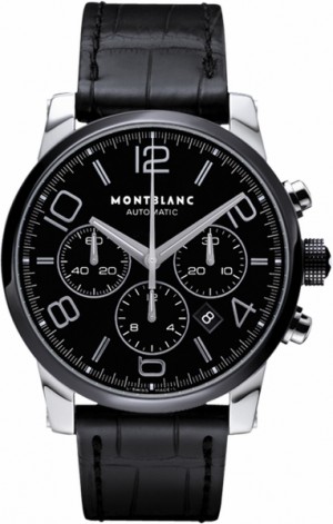 MontBlanc TimeWalker Chronograph Black Dial Ceramic Men's Watch 102365