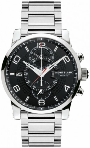 MontBlanc TimeWalker Chronograph Black Dial Men's Watch 104286