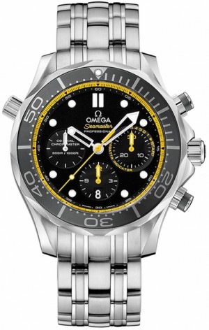 Omega Seamaster Black & Yellow Men's Watch 212.30.44.50.01.002