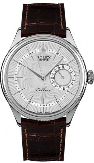 Rolex Cellini Date Silver Dial Luxury Men's Watch 50519