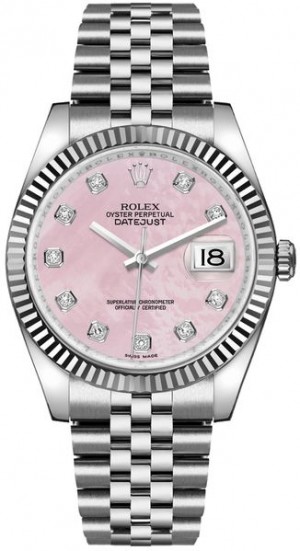 Rolex Datejust 36 Pink Mother of Pearl Dial Women's Watch 116234
