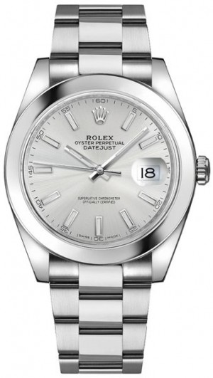 Rolex Datejust 41 Men's Silver Dial Watch 126300