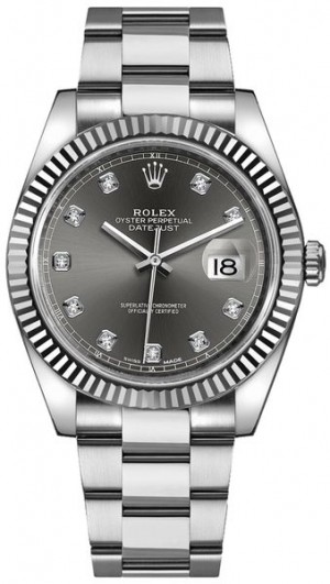 Rolex Datejust 41 Diamond Dial Men's Watch 126334