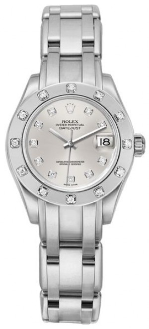 Rolex Pearlmaster Silver Dial Women's Watch 80319