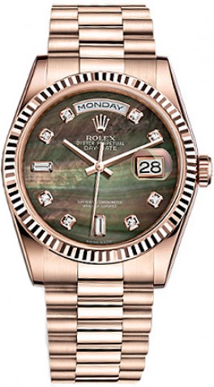 Rolex Day-Date 36 Solid 18K Rose Gold Men's Watch 118235