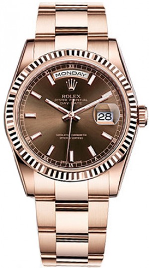 Rolex Day-Date 36 Solid 18K Rose Gold Watch 118235