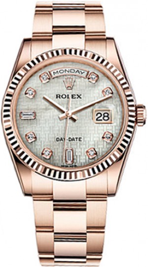 Rolex Day-Date 36 Mother of Pearl Dial Gold Watch 118235