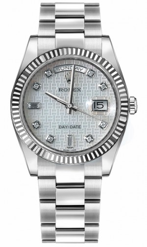 Rolex Day-Date 36 Fluted Bezel Gold Watch 118239