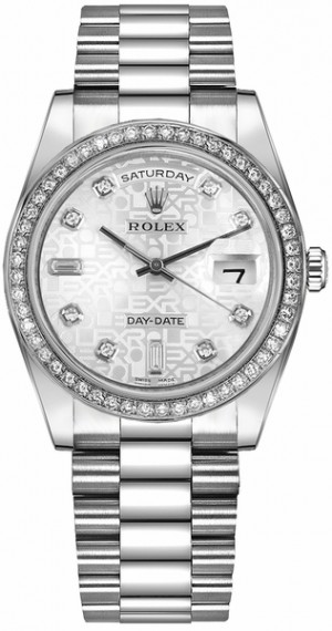 Rolex Day-Date 36 Men's Luxury Platinum Watch 118346