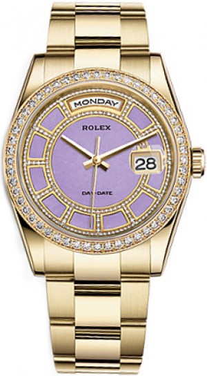 Rolex Day-Date 36 Diamond Gold Watch 118348