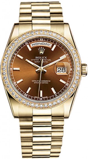Rolex Day-Date 36 Solid 18K Yellow Gold Watch 118348