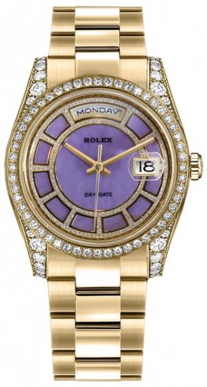 Rolex Day-Date 36 Lavender Dial Watch 118388