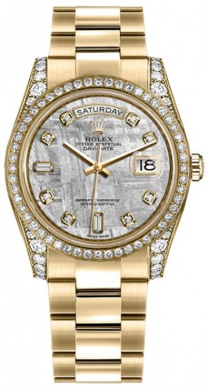 Rolex Day-Date 36 Diamond Yellow Gold Watch 118388