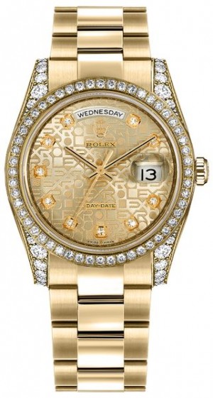 Rolex Day-Date 36 Swiss Automatic 18K Gold Watch 118388