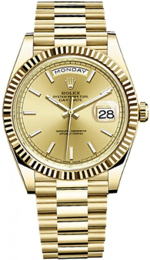 Rolex Day-Date 40 Gold Men's Luxury Watch 228238