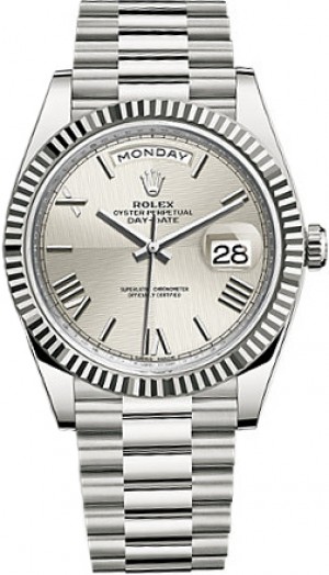 Rolex Day-Date 40 Men's Solid 18K White Gold Watch 228239