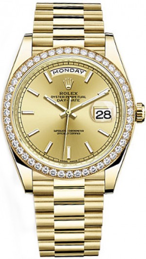 Rolex Day-Date 40 Champagne Dial Gold Men's Watch 228348RBR