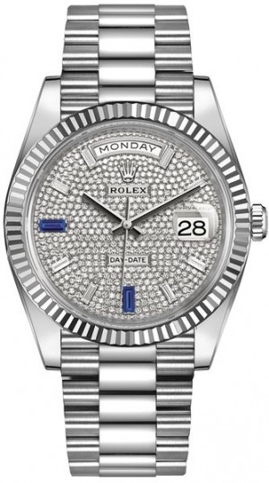 Rolex Day-Date 40 Diamond-Paved Dial Men's Watch 228239