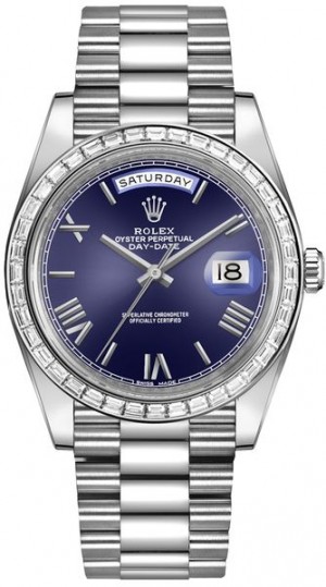 Rolex Day-Date 40 Blue Dial President Bracelet Men's Watch 228396TBR