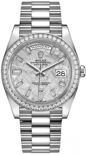Rolex Day-Date 40 Meteorite Dial Diamond Bezel Men's Watch 228349RBR