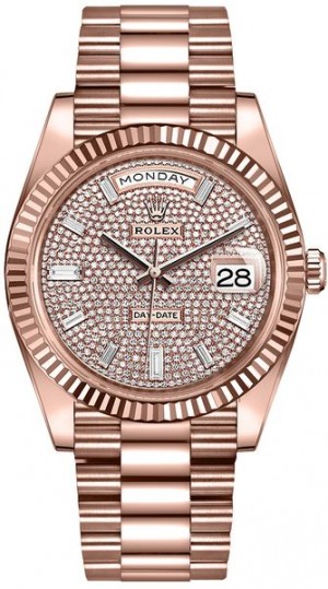 Rolex Day-Date 40 Diamond Paved Dial Men's Watch 228235