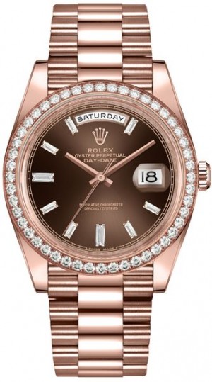Rolex Day-Date 40 Diamond Hour Markers Men's Watch 228345RBR